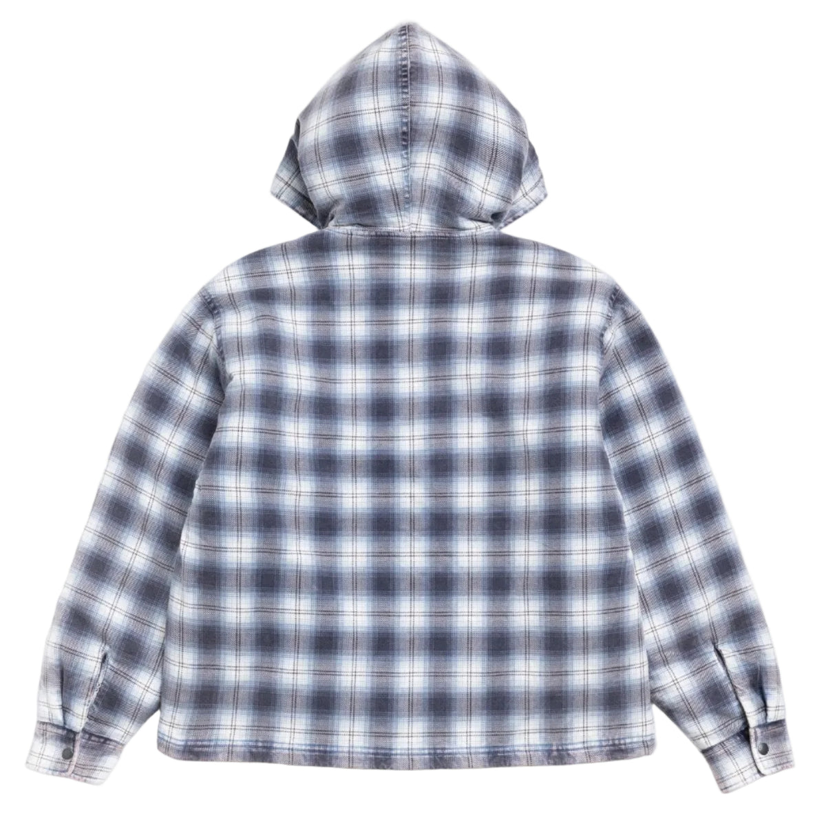 Zip Hooded Plaid Shirt