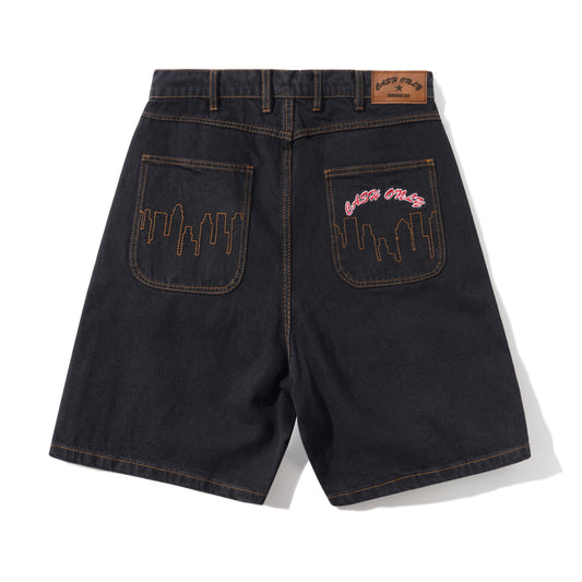 Logo Denim Shorts