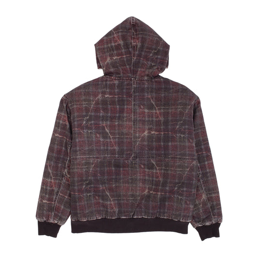 Distressed Plaid KO Work Jacket