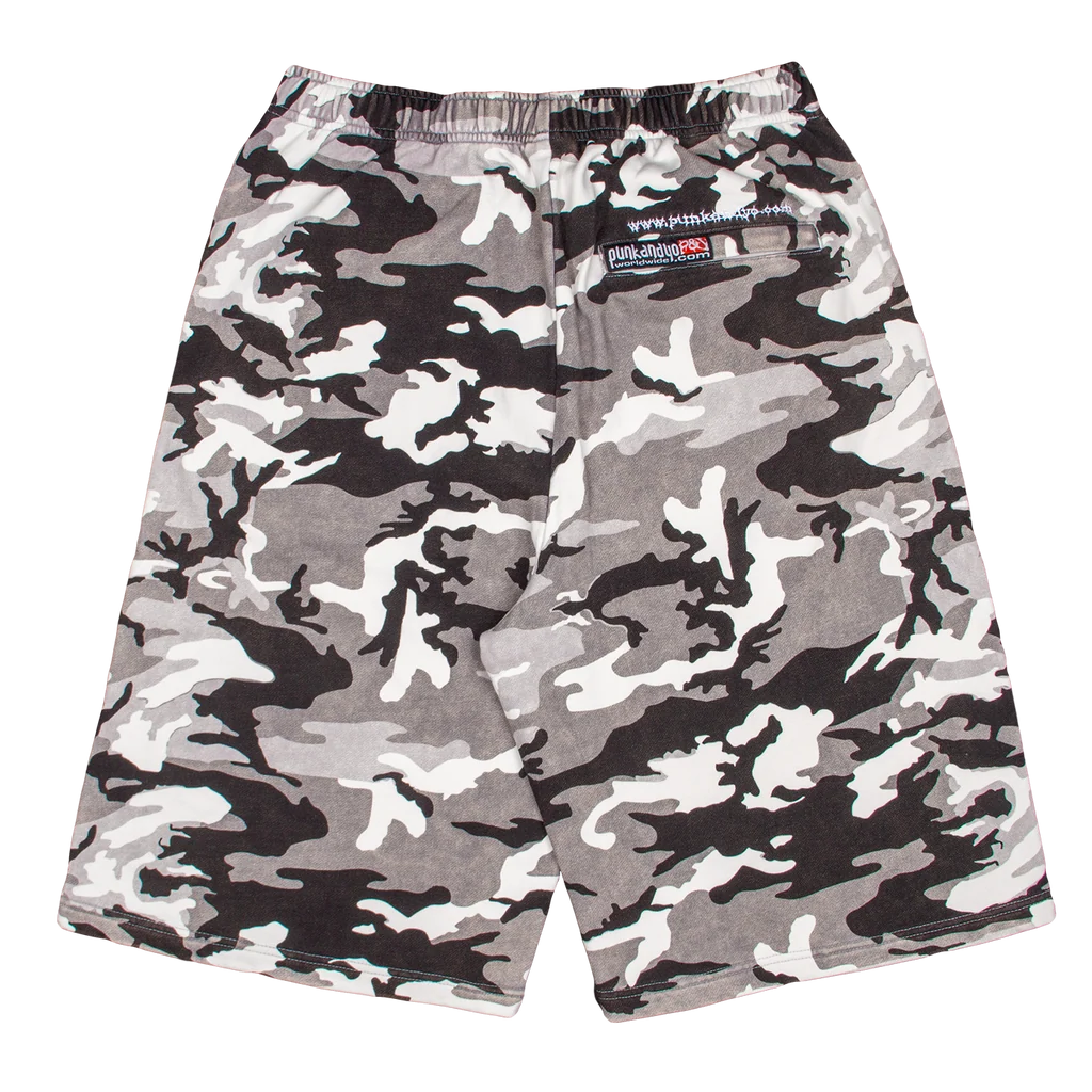 White Camo Sweatshorts
