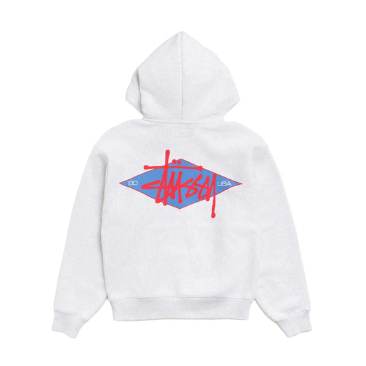 Basic Diamond Zip Hoodie