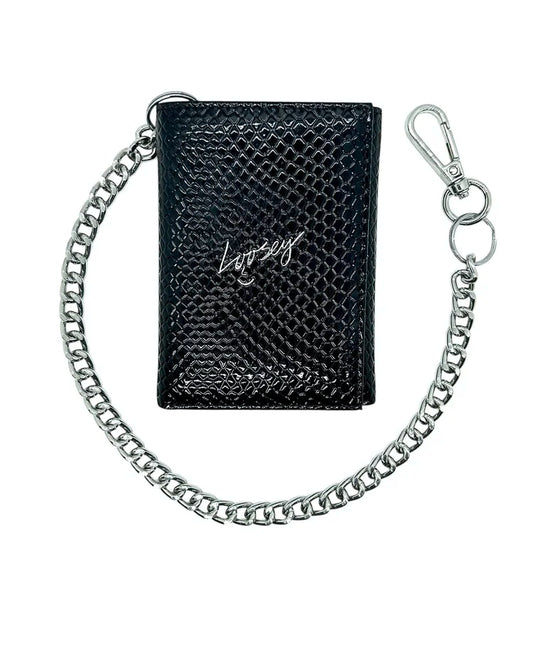 Metallic Black Chain Gang Wallet