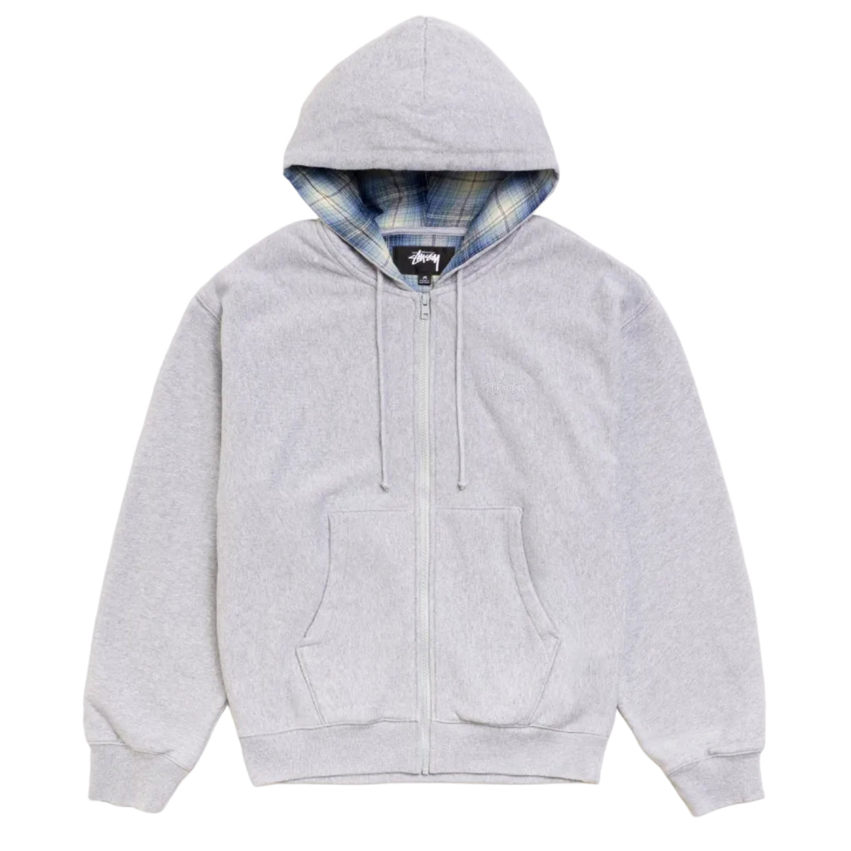 Plaid Lined Zip Hoodie