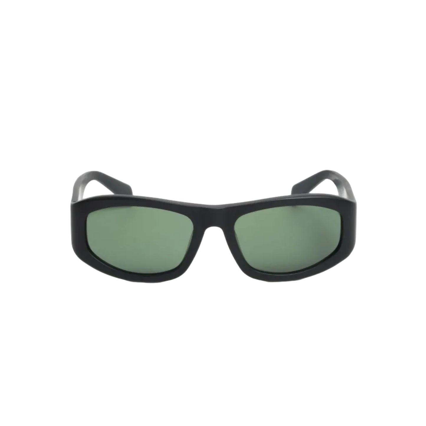 Landon Sunglasses Matte Black/Green Lens