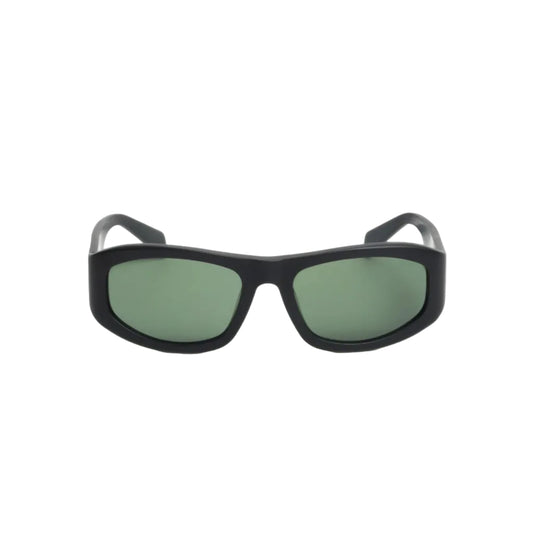 Landon Sunglasses Matte Black/Green Lens