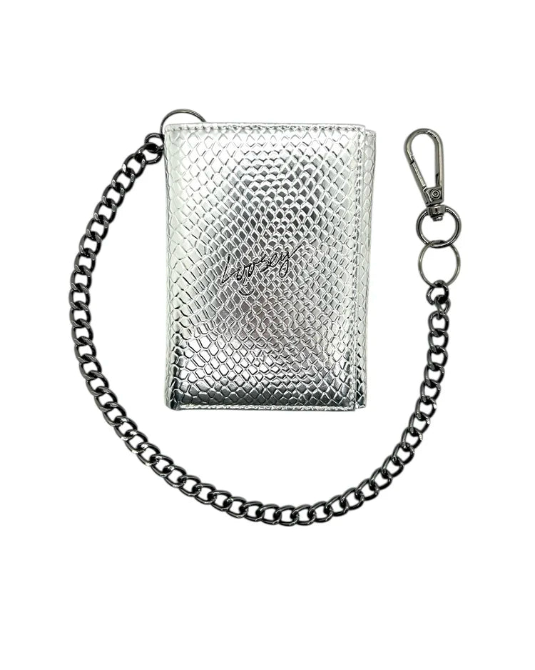 Metallic Silver Chain Gang Wallet