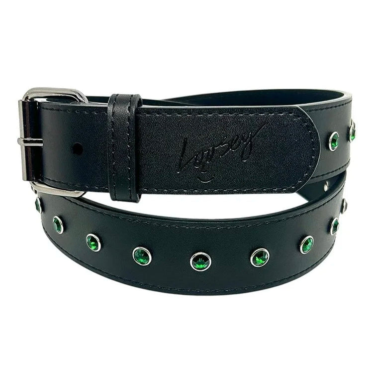 Black Rhinestone Belt