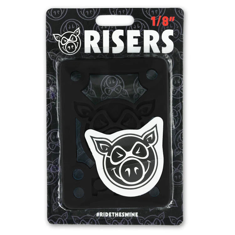 Pig Piles 1/8" Hard Risers Black