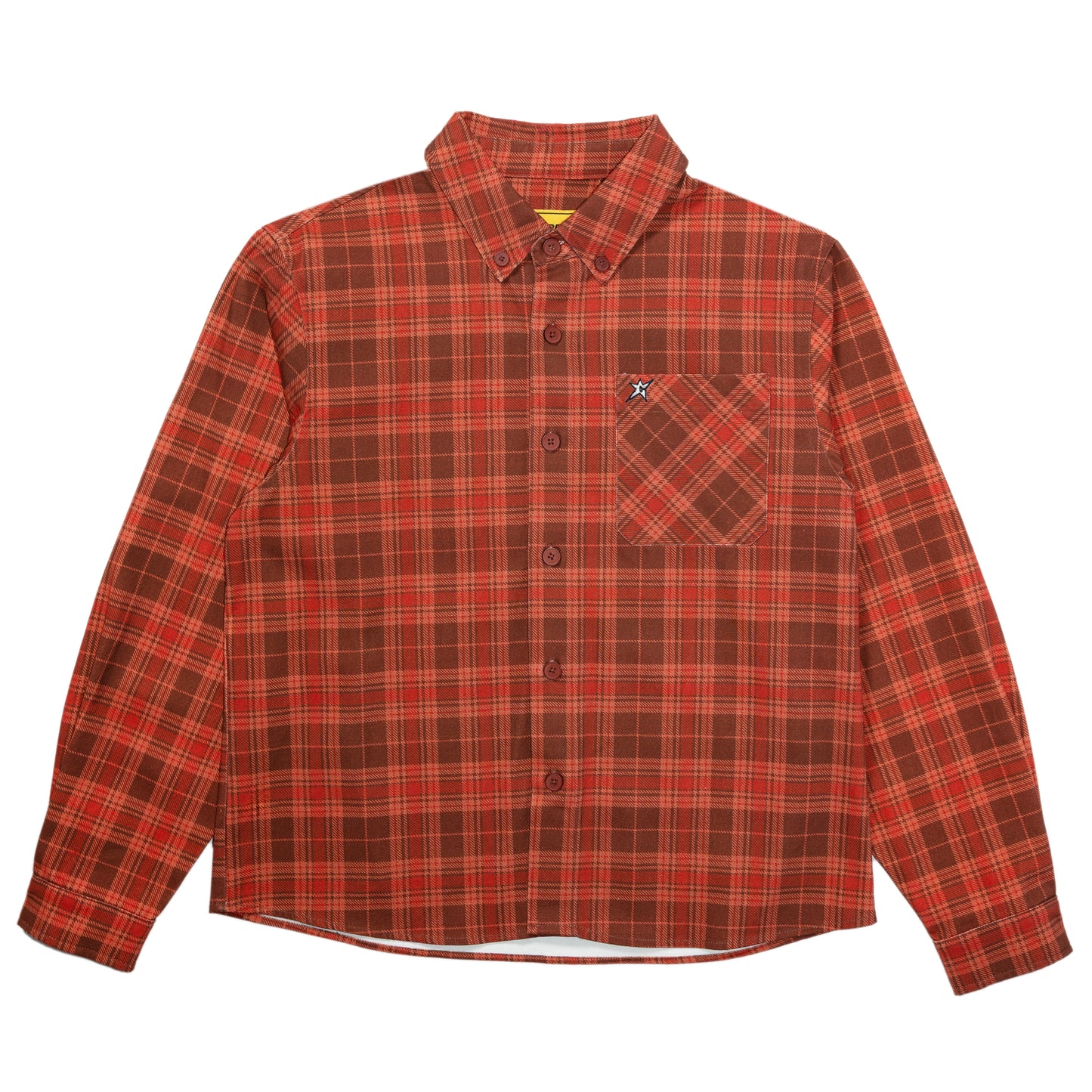 Plaid Denim Button-Up