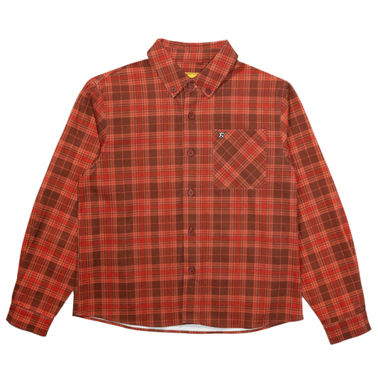 Plaid Denim Button-Up