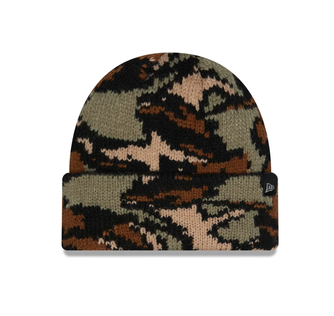 Jacquard Camo Knit Beanie