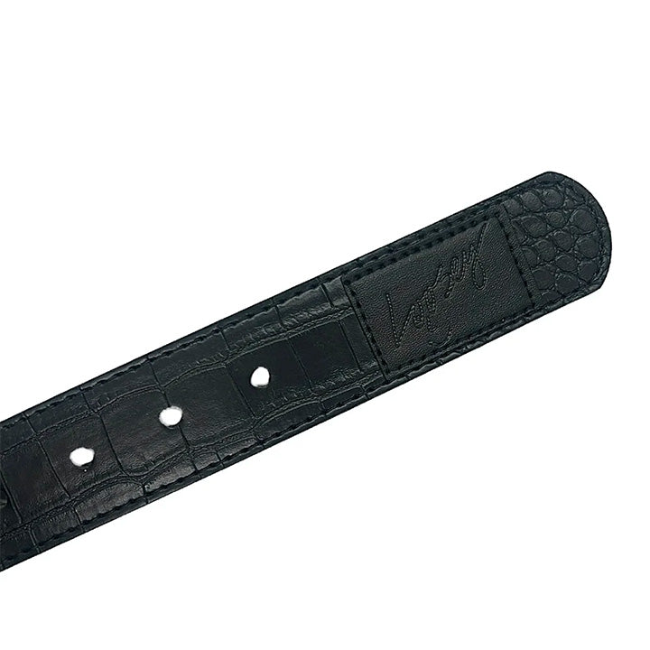 Black Croc Skin Belt