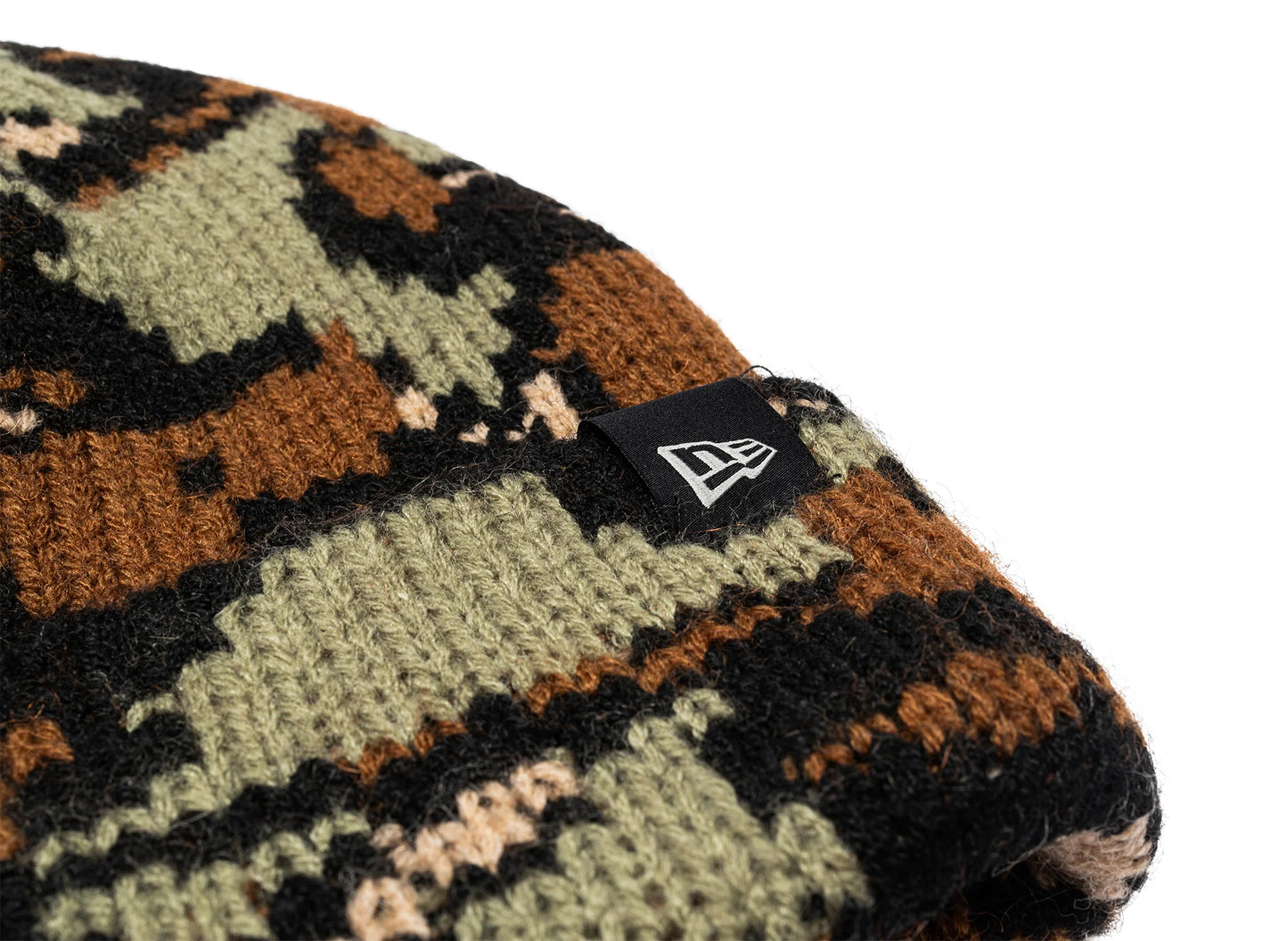 Jacquard Camo Knit Beanie