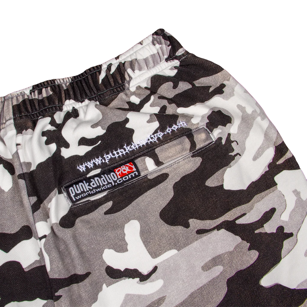 White Camo Sweatshorts